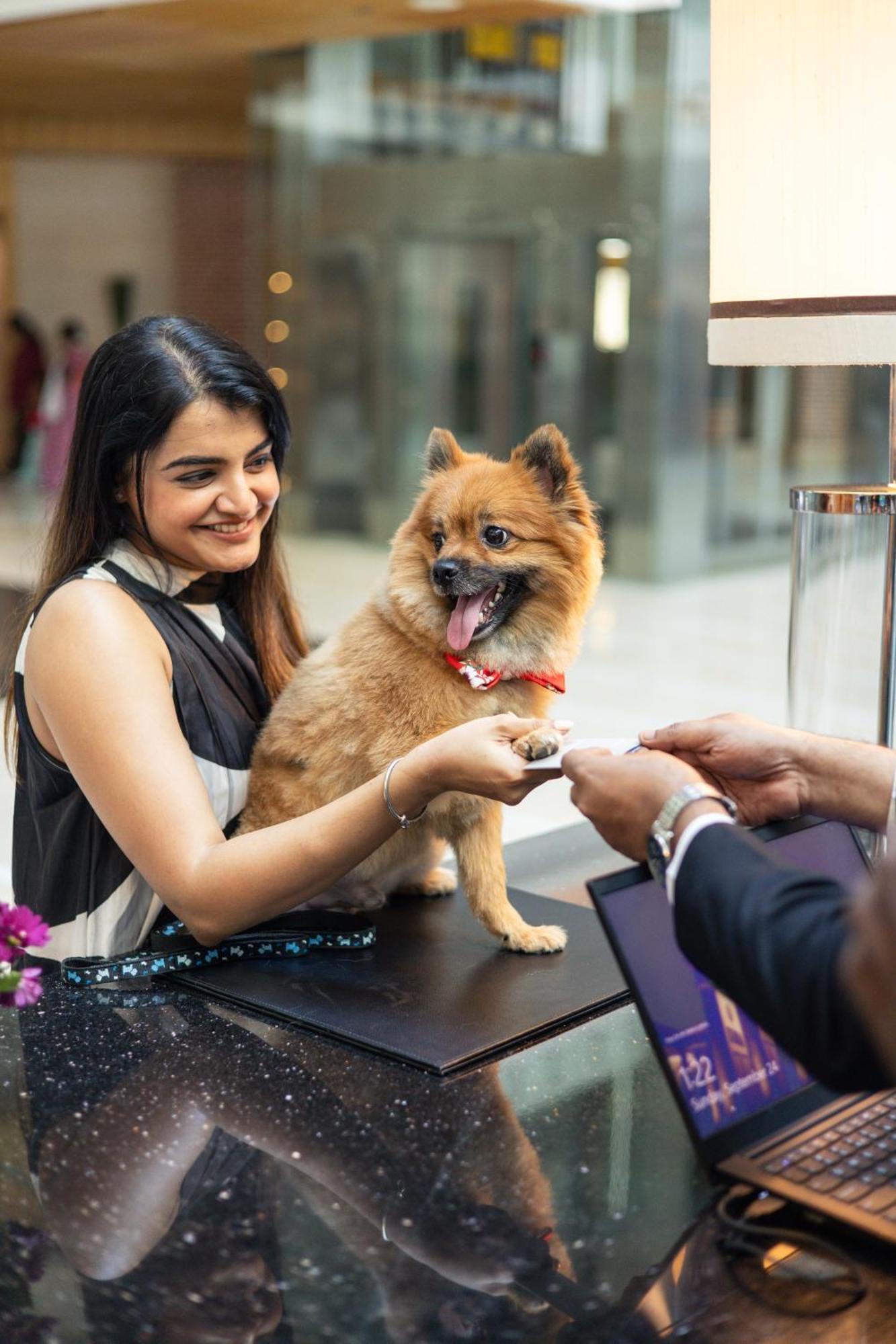 Hyatt Regency Chennai Hotel Exterior photo A woman with her dog